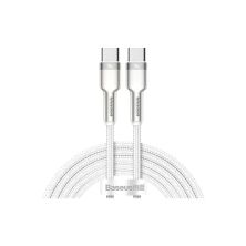 Дата кабель USB-C to USB-C 2.0m Cafule Metal PD 100W white Baseus (CATJK-D02) Дата кабель USB-C to USB-C 2.0m Cafule Metal PD 100W white Baseus (CATJK-D02)