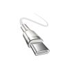 Дата кабель USB-C to USB-C 2.0m Cafule Metal PD 100W white Baseus (CATJK-D02) - Изображение 2
