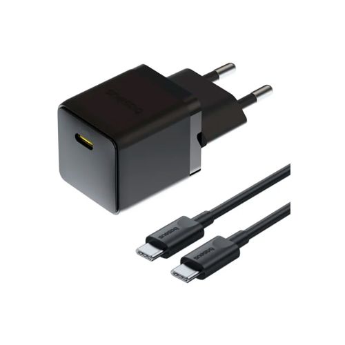 Зарядное устройство Baseus Palm Fast Charger 1C 20W + Cable 1.0m Type-C 60W black (P10111602113-01)