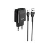Зарядний пристрій HOCO C72Q Glorious USB QC3.0 + cable USB to USB-C 18W Black (6931474732545) - Зображення 1
