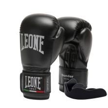 Боксерские перчатки Leone GN383 Thunder Black 8 унцій (GN383_Black_8oz)