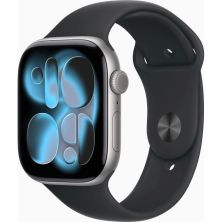 Смарт-часы Apple Watch Series 11 GPS + Cellular 46mm Space Grey Aluminium Case with Black Sport Band - M/L (MFCA4RK/A)