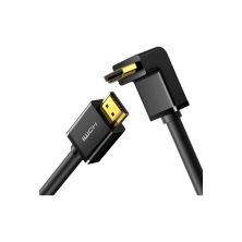 Кабель мультимедийный HDMI M to HDMI M 1.0m 90° corner HD103 black Ugreen (10172) Кабель мультимедийный HDMI M to HDMI M 1.0m 90° corner HD103 black Ugreen (10172)