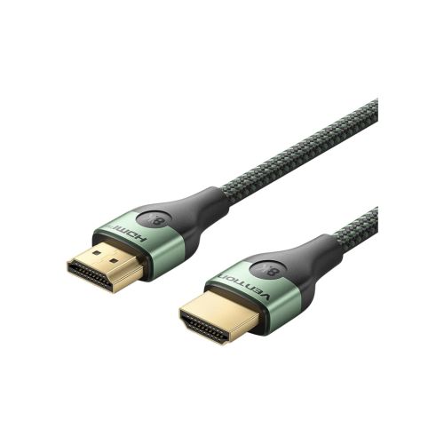 Кабель мультимедийный HDMI M to HDMI M 2.0m 8K60Hz ultra thin cotton braided green Vention (ALOGH)