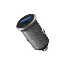 Зарядное устройство ColorWay USB-C PD30W + USB QC3.0 car adapter (CW-CHA065PD-GR)