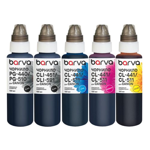 Чернила Barva Canon PGI-425PGBK pigm + CLI-426BK/C/M/Y 5x100 мл special (CPGI425-100-MP)