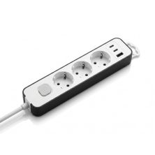 Мережевий подовжувач 2E 5XSchuko з вимикачем,1.5м, white (2E-U03ESU33WB)