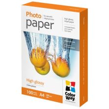 Фотобумага ColorWay A4 260г glossy 100ст, карт.уп. (PG260100A4)