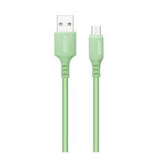 Дата кабель USB 2.0 AM to Micro 5P 1.0m soft silicone green ColorWay (CW-CBUM042-GR)