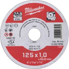 Круг отрезной Milwaukee по металлу SCS 41/125х1,125 мм (4932451477)