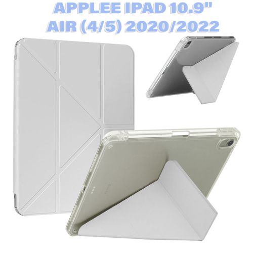 Чехол для планшета BeCover Ultra Slim Origami Transparent Apple Pencil Apple iPad Air (4/5) 2020/2022 10.9 Gray (711103)