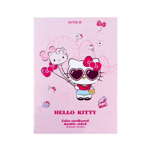 Кольоровий картон Kite А4 двосторонній Hello Kitty 10 аркушів (HK24-255)