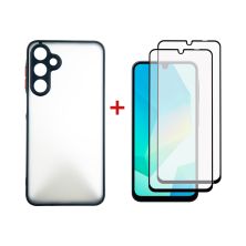 Чохол до мобільного телефона Dengos Samsung Galaxy A16 Matte + glass 2pcs (Black) (DG-CTG2P-04)