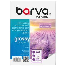 Фотобумага Barva A3, Everyday, Glossy, self-adhesive, 230 g/m2, 20c (IP-CLE120-411) Фотобумага Barva A3, Everyday, Glossy, self-adhesive, 230 g/m2, 20c (IP-CLE120-411)