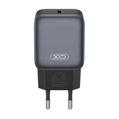 Зарядное устройство XO USB-C PD30W black (L155_Black)