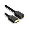 Кабель мультимедійний HDMI M to HDMI F 1.0m HD107 black Ugreen (10141) - Зображення 2