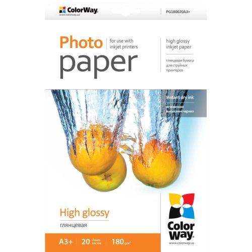 Фотопапір ColorWay A3+ (ПГ180-20) (PG180020A3+)