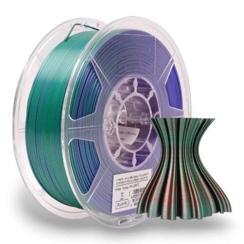 Пластик для 3D-принтера eSUN ePLA-Silk Mystic 1кг, 1.75мм, copper purple green (S-MYSTIC175CPG1)