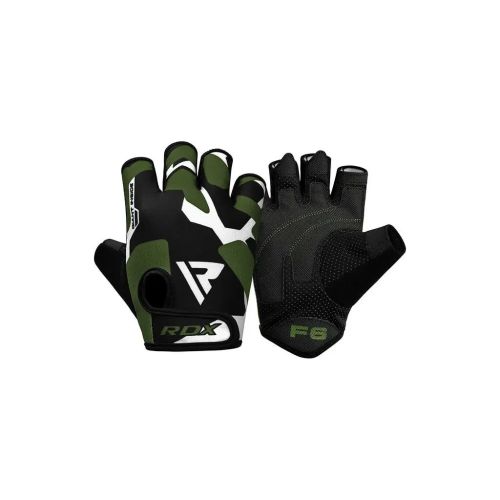 Рукавички для фітнесу RDX F6 Sumblimation Black/Green L (WGS-F6GN-L)