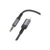 Кабель мультимедійний Lightning to 3.5mm M 1.0m BL24 metal grey BOROFONE (6941991118975) - Зображення 2