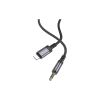 Кабель мультимедійний Lightning to 3.5mm M 1.0m BL24 metal grey BOROFONE (6941991118975) - Зображення 3