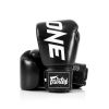 Боксерские перчатки Fairtex BGV1-ONE (натуральна шкіра) Black 12 унцій (бинти в комплекті) (BGV1-ONE_12oz_Black) - Изображение 1
