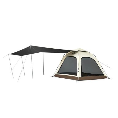 Палатка Naturehike чотиримісний із тентом автоматичний Ango CNK2550WS010, коричневий (6927595789094)