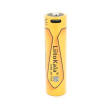 Аккумулятор 18650 3500mah (3400-3500mah), 3.7V(2.7-4.2V), Type-C, 72*18.6mm, Yellow Liitokala (USB-18-T35)