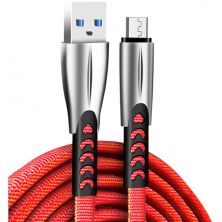 Дата кабель USB 2.0 AM to Micro 5P 1.0m zinc alloy red ColorWay (CW-CBUM011-RD)