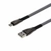 Дата кабель USB 2.0 AM to Micro 5P 1.0m black Grand-X (FM09) - Зображення 1