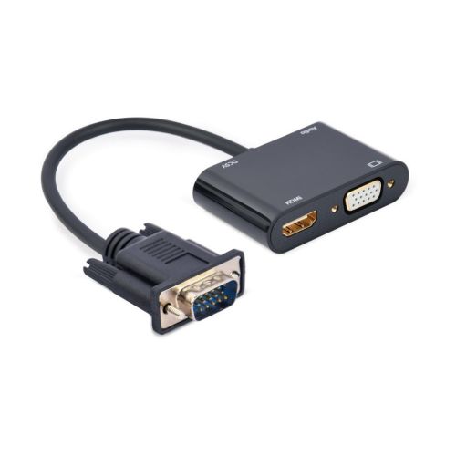 Переходник Cablexpert VGA to HDMI/VGA+audio 3.5mm (A-VGA-HDMI-02)