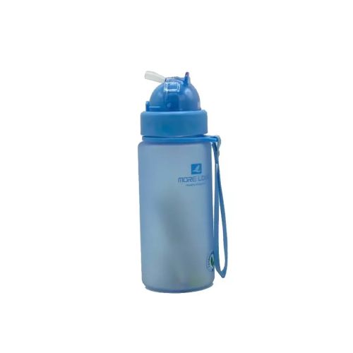 Бутылка для воды Casno 400 мл MX-5028 More Love Блакитна з соломинкою (MX-5028_Blue)