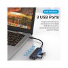 Концентратор Vention USB 3.1 Type-C to 3xUSB 3.0+MicroUSB+3.5mm Sound Adapter black (TGQBB) - Зображення 3