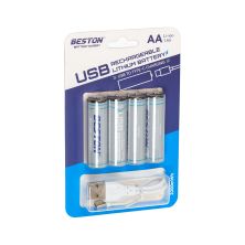 Аккумулятор Beston AA USB Type-C 1460mAh 1.5V Li-ion * 4 (2AC-60/AA620265)