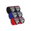 Бинт для спорту RDX для боксу RB Hand Wraps Combine 3 пари Red,Black,Blue (4.5м.) (HWC-RBU+) - Зображення 1