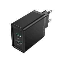 Зарядное устройство Vention 2xUSB 36W (2xUSB-A) QC3.0 black (FBAB0-EU)