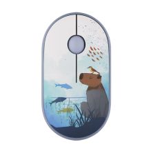 Мышка 2E MF300 CAPYBARASWIM Silent Wireless/Bluetooth Blue (2E-MF300WCAPIBARABL)