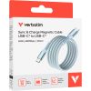 Дата кабель USB-C to USB-C 1.2m Magnetic 60W blue Verbatim (31852) - Зображення 3