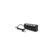 Концентратор Voltronic USB 2.0 to 4xUSB with switches black (YT-HWS4HS-B)