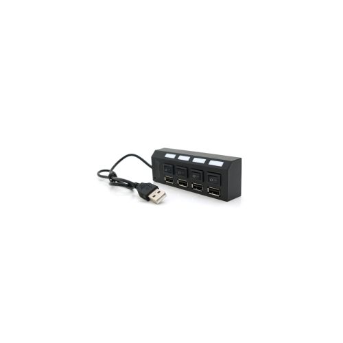Концентратор Voltronic USB 2.0 to 4xUSB with switches black (YT-HWS4HS-B)
