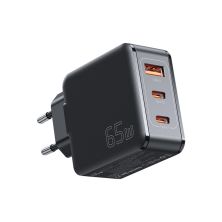 Зарядное устройство Essager 2xUSB-C + 1xUSB 65W GaN black (ECT2CA-JZB01-Z) Зарядное устройство Essager 2xUSB-C + 1xUSB 65W GaN black (ECT2CA-JZB01-Z)