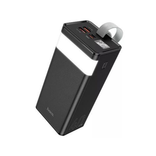 Батарея універсальна HOCO 40000mAh Powermaster PD/20W, QC/22.5W, Lamp, Black (J86 / 714737)