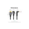 Кабель мультимедійний HDMI M to HDMI M 2.0m 4K60Hz 90° corner black Vention (ALRBH) - Зображення 1