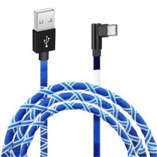 Дата кабель USB 2.0 AM to Type-C 1.0m White/Blue Grand-X (FC-08WB)
