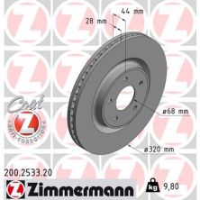 Тормозной диск ZIMMERMANN 200.2533.20