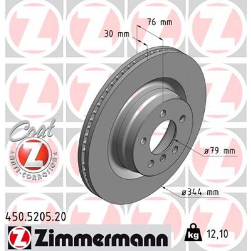 Тормозной диск ZIMMERMANN 450.5205.20