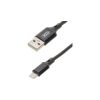 Дата кабель USB 2.0 AM to Lightning 1.0m NB143 Braided Black XO (XO-NB143i1-BK) - Зображення 1