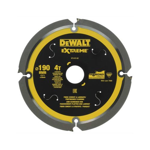 Круг отрезной DeWALT универсальный, 190x30 мм, 4 z, (FTG), 12 гр., 7000 об/мин (DT1472)