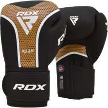 Боксерские перчатки RDX Aura Plus T-17 Black Golden 10 унцій (BGR-T17BGL-10OZ+)
