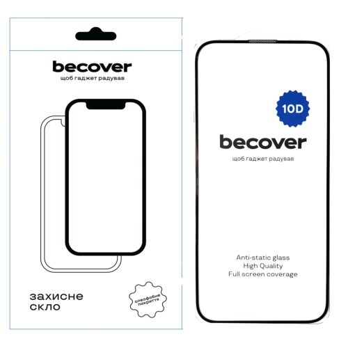 Стекло защитное BeCover Apple iPhone 16 Plus 10D Black (712322)